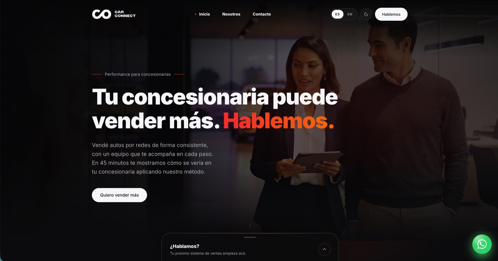 Landing para una agencia de performance